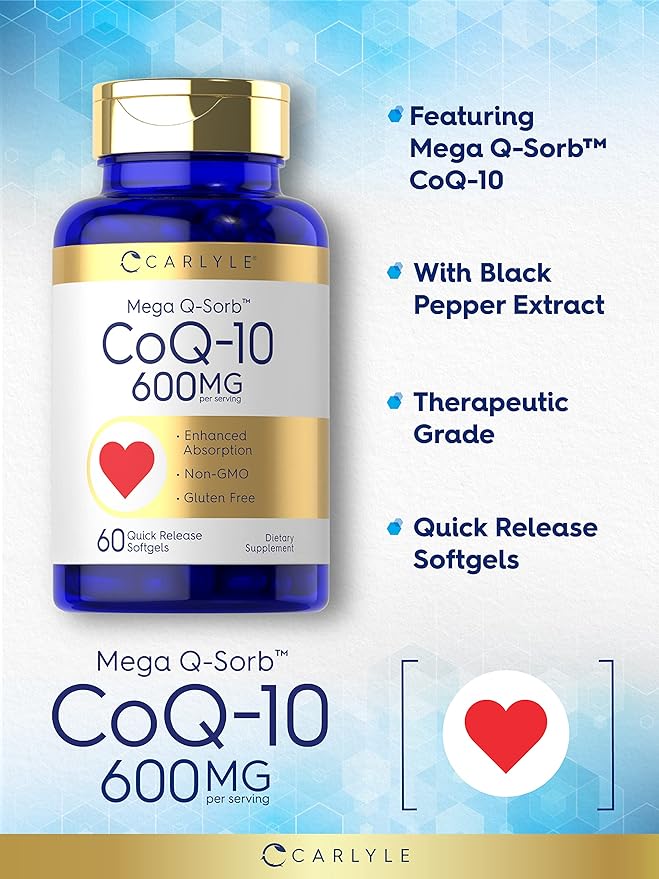 Carlyle CoQ10 600 mg 60 Softgels Q-10 |