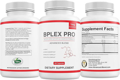 Advanced Blend MTHFR with 1000 mcg Quatrefolic. 1500 mcg Methylcobalamin with Amino Acids to Aid in Detox. Intrinsic Factor for B12 Absorption. 60 Veggie Capsules.