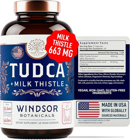Advanced Tudca Bile Salts Supplement Plus 663mg Silybum 60 Caps
