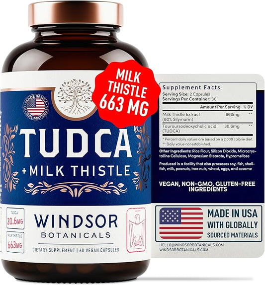 Advanced Tudca Bile Salts Supplement Plus 663mg Silybum 60 Caps