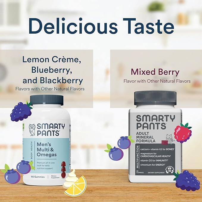 SmartyPants Multivitamin for Men & Mineral 3 Fish CoQ10 and 30 Day
