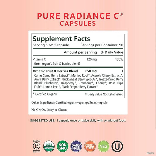 PURE SYNERGY Pure Radiance C 100% Natural, (90 Capsules)