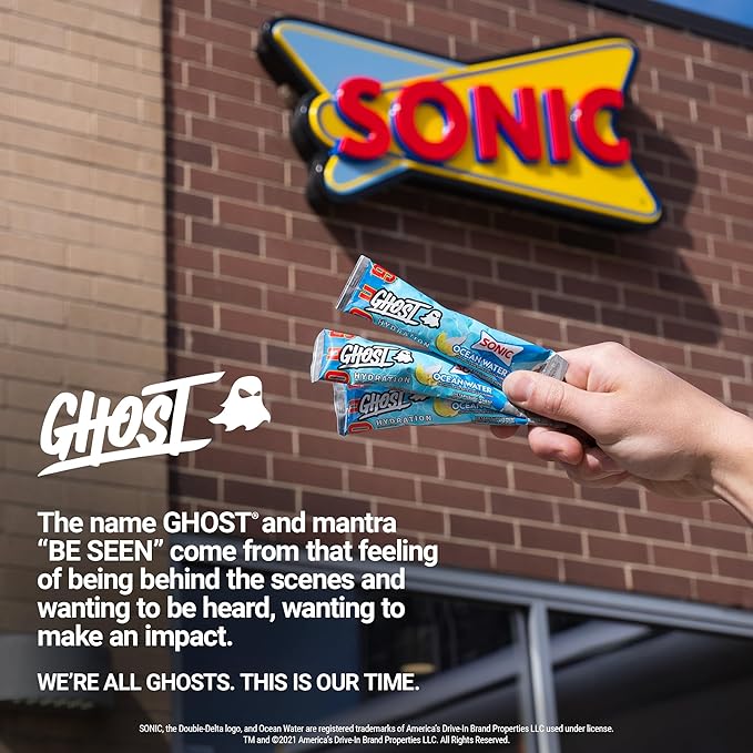 GHOST Hydration Packets, Sonic Ocean Water, 24 Sticks,