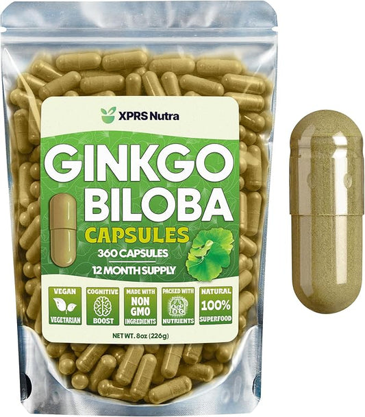 XPRS Nutra Ginkgo Biloba Capsules 360 Count