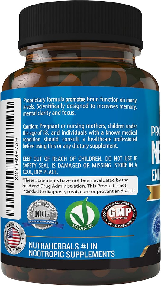 Brain Booster Supplement -"90 Day Supply"-
