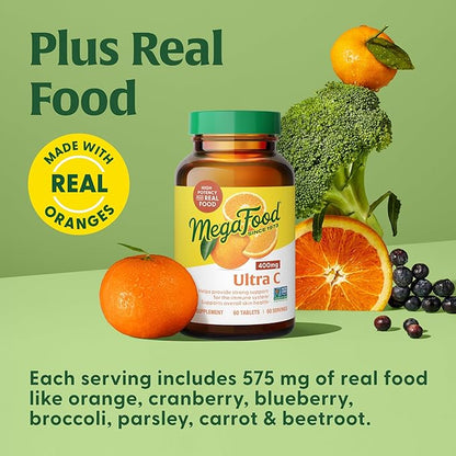 MegaFood Ultra C 400 mg 90 Tablets, 90 Servings
