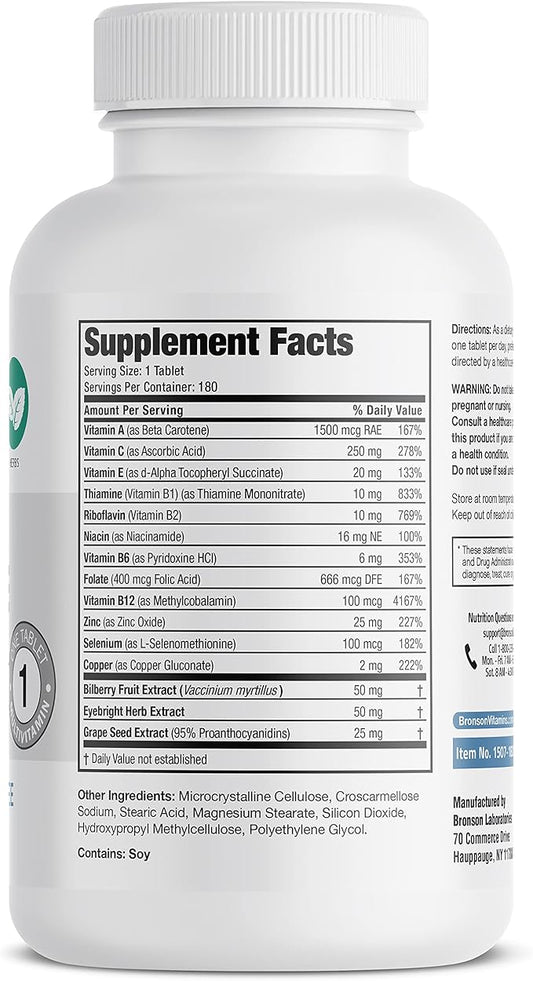 Bronson ONE Daily Vision Complete Eye 180 Tablets
