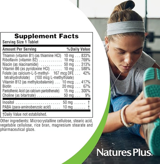 Nature's Plus - B-Complex W/Rice Bran, 90 tablets
