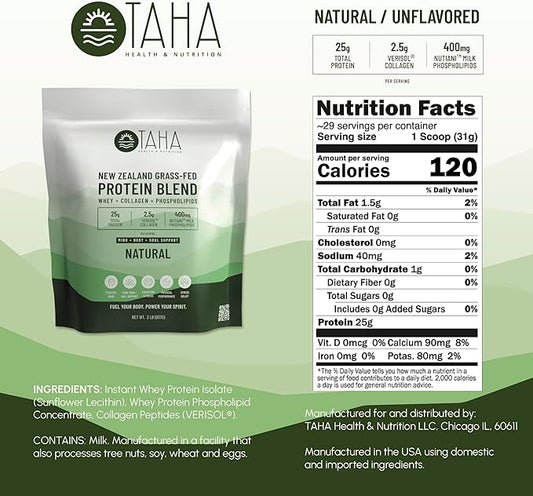 Taha Health & Nutrition Mind+Body+Soul Support 25g of 400mg Milk 2LB