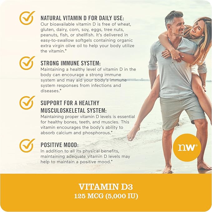 NatureWise Vitamin D3 5000iu (125 mcg) 90 Count