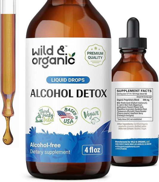 Wild & Organic Alcohol Detox Cleanse Drops 4 oz