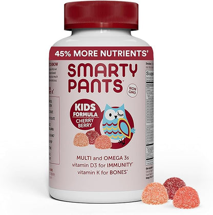 SmartyPants Kids Multivitamin Gummies: Omega 3 D3, C, B12, B6, B6, Vitamin 120 Count (30 Day