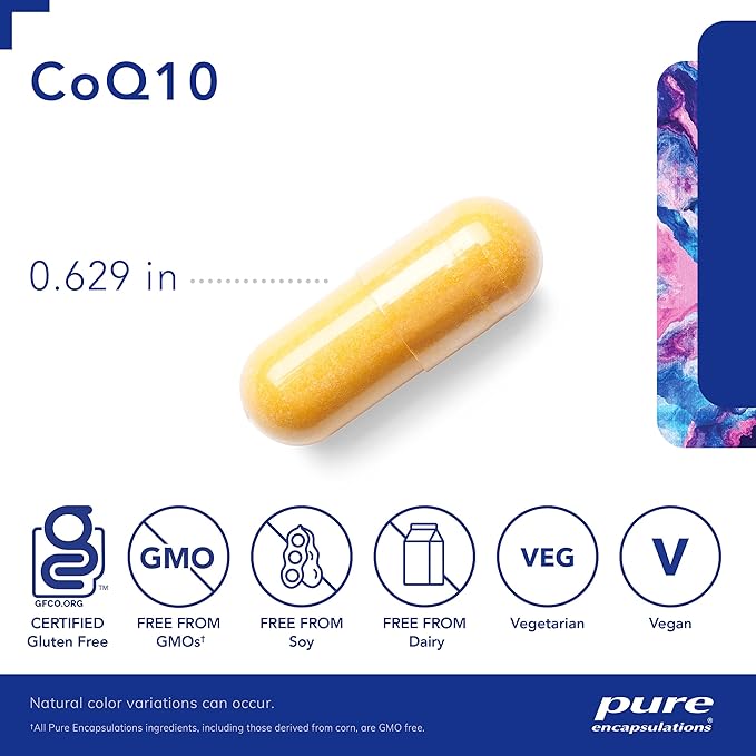 Pure Encapsulations CoQ10 60 mg Q10 Supplement 250 Capsules