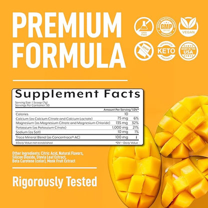 Keppi Keto Hydration Electrolytes - Mango - Electrolyte Powder no Sugar - Sips Like Sunshine - Keto Electrolytes Powder - Electrolytes Powder Sugar Free - Electrolytes Powder