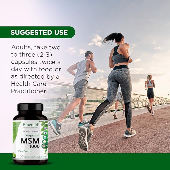 Ultra Botanicals Emerald Labs MSM 1000 mg 100 Vegetable