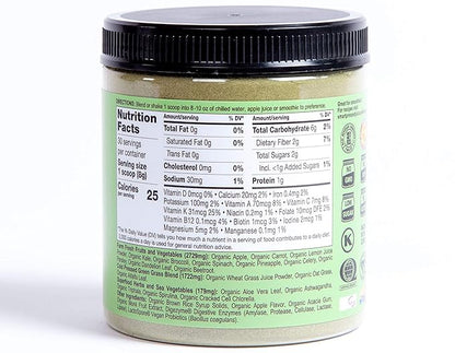 SMART Pressed Organic Greens Superfoods Powder | Cold-Pressed Daily Organic Greens Powder for Women & Men | Vegan Green Powder Superfood Organic | Green Superfood Powder (30 Servings)
