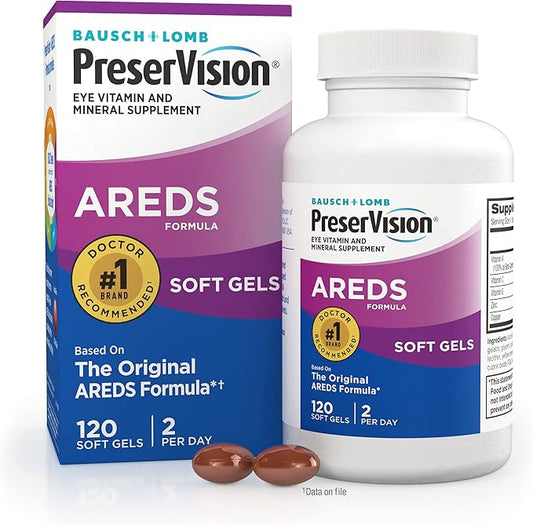 PreserVision Eye Vitamin & Mineral Supplement, 120 Count 1) Packaging