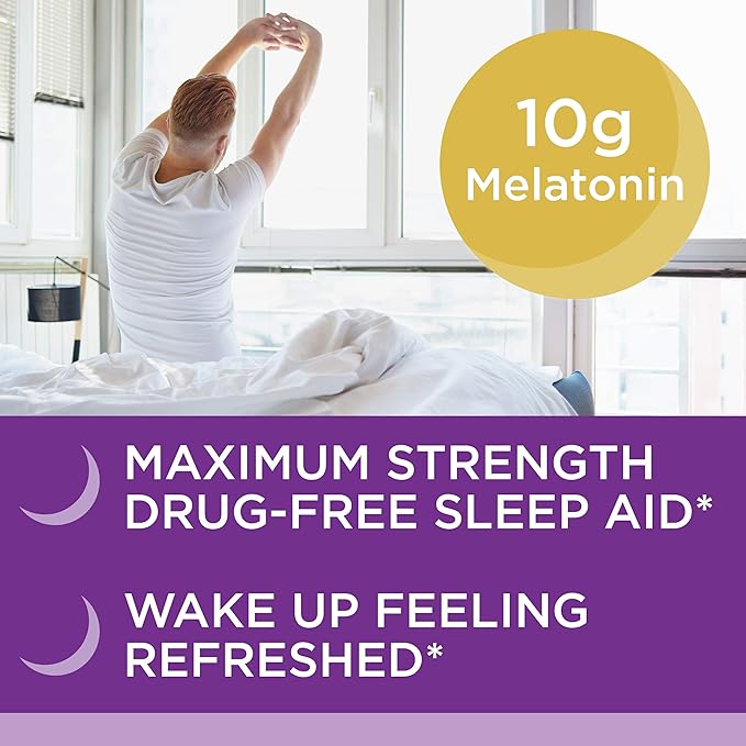 Nature's Bounty Melatonin, Sleep3 Maximum Strength 100% Drug 10mg, 30 30 Tri-Layered