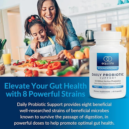 Equilife - Daily Probiotic Support, Probiotics (60 Capsules)