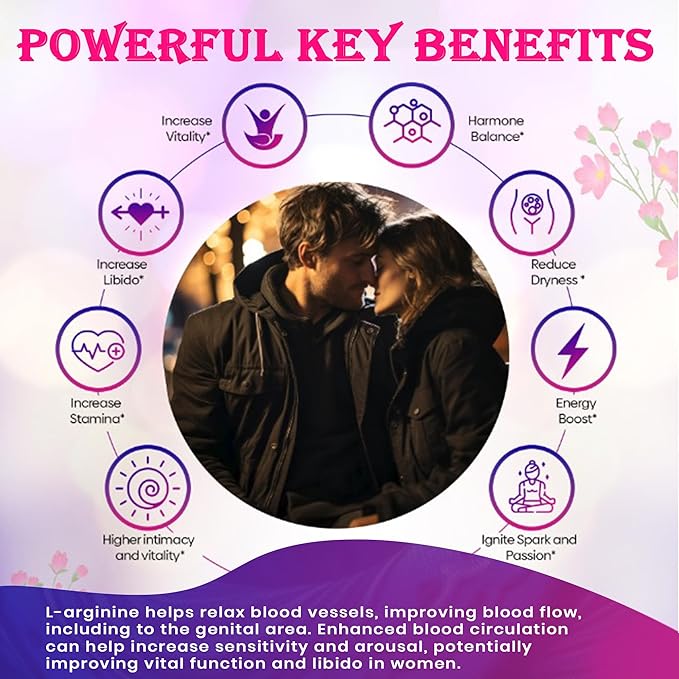 #1 Fast Acting Highly Effective Libido Booster for Women-Female Libido Booster for Hormonal Balance, Mood & Drive - with Maca Root, Ginseng, Tribulus, Gingko & Ashwagandha - 60 Capsules
