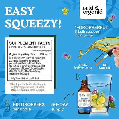 Wild & Organic Alcohol Detox Cleanse Drops 4 oz