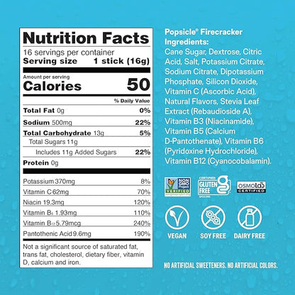 Liquid I.V.® Hydration Multiplier - Popsicle Firecracker | Electrolyte Powder Drink Mix | 1 Pack (16 Servings)
