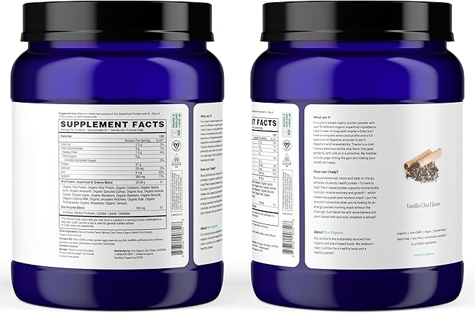 Ora Organic Vegan Protein Powder 21g Plant
