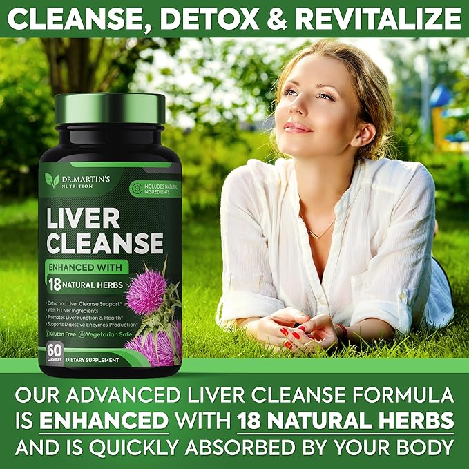 Liver Cleanse Detox & Repair Formula Supplement 21 Ingredients