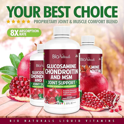 Liquid Glucosamine Chondroitin MSM Pharmaceutical Grade 32 fl