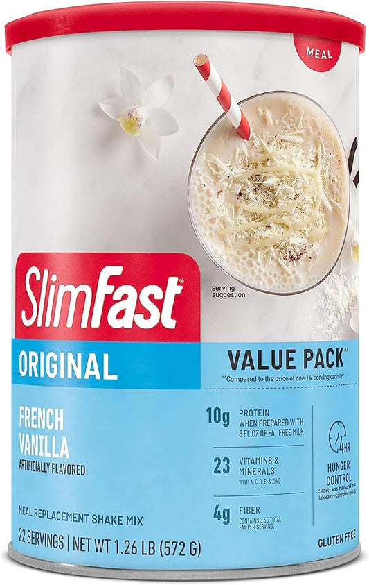 SlimFast Meal Replacement Powder, Original French 10g of 22 Servings