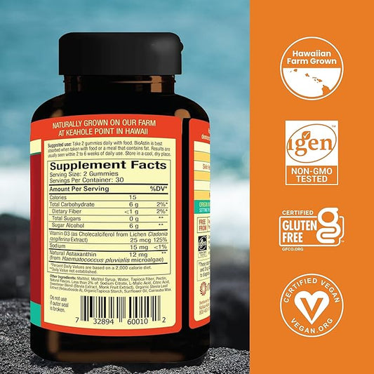 Nutrex Hawaii BioAstin Hawaiian Astaxanthin 12mg, 60 60 Gummies