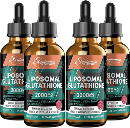 2000MG Liposomal Glutathione Liquid Drops, Enhanced 8.08 OZ
