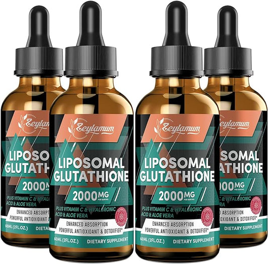2000MG Liposomal Glutathione Liquid Drops, Enhanced 8.08 OZ