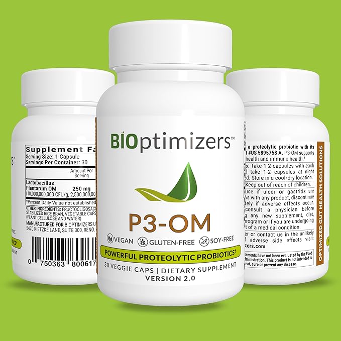 BiOptimizers P3-OM Proteolytic Prebiotics & Probiotics (30 Vegan