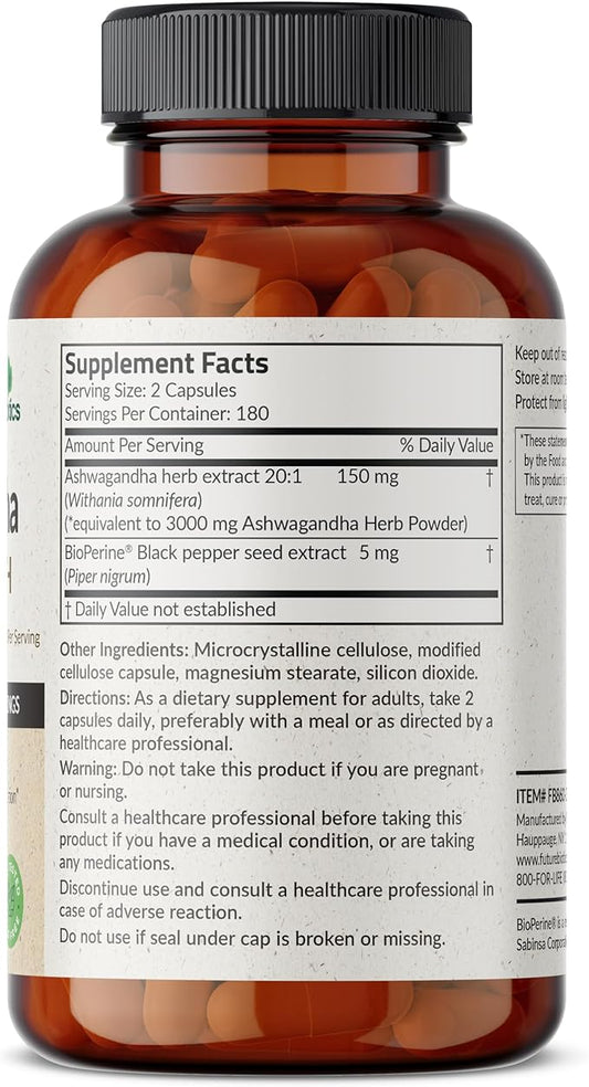 Futurebiotics Ashwagandha Extra Strength Stress & 360 Vegetarian