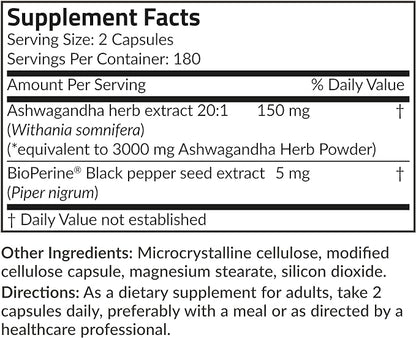 Futurebiotics Ashwagandha Extra Strength Stress & 360 Vegetarian