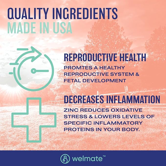 WELMATE Zinc Sulfate 220mg | Dietary Supplement | Immune Health Support | 200 Count Tablets