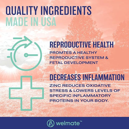 WELMATE Zinc Sulfate 220mg | Dietary Supplement | Immune Health Support | 200 Count Tablets