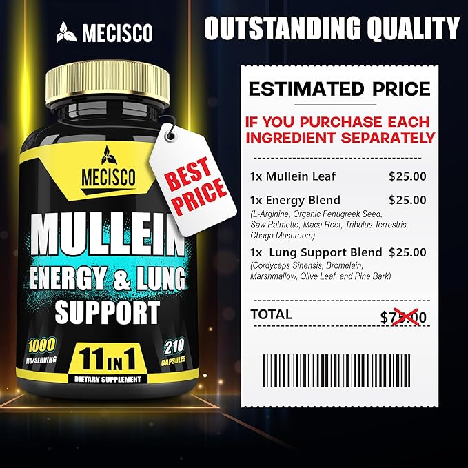 210 Capsules - 11in1 Mullein Leaf
