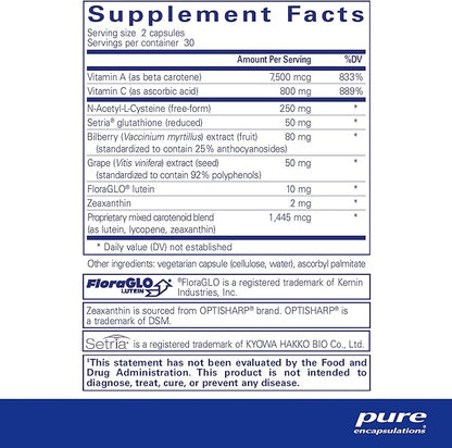 Pure Encapsulations Macular Support Formula 60 Capsules