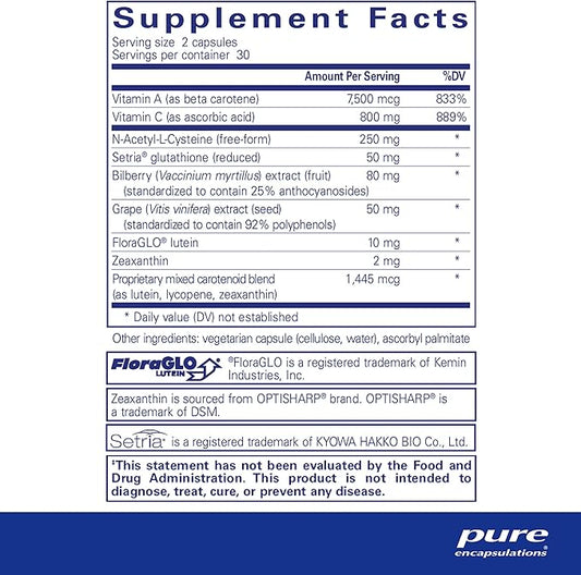Pure Encapsulations Macular Support Formula 60 Capsules