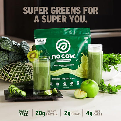 No Cow Plant-Based Protein Powder Plus, 20g Protein 9 Essential 5 Billion