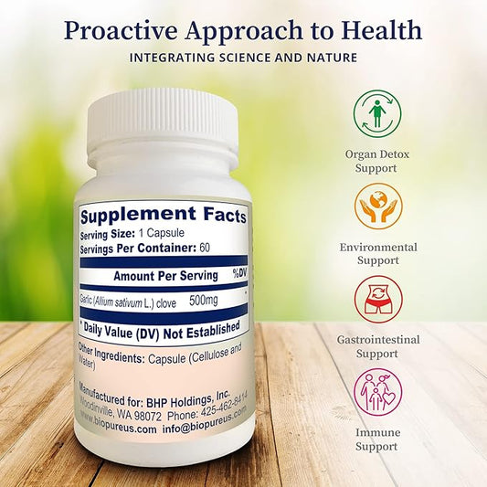 BioPure High Allicin Garlic Supplement – 60 Capsules