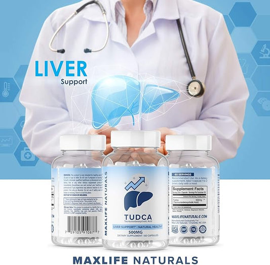 (3 Pack) Tudca Liver Support Supplement 500mg 180 180 SERVINGS