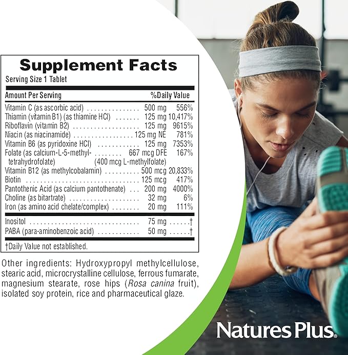 NaturesPlus Ultra-Stress with Iron, Sustained Release 30 Vegetarian 30 Servings