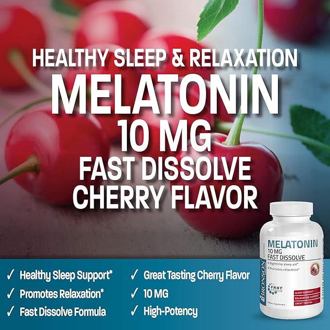 Bronson Melatonin 10mg Fast Dissolve Cherry 360 Count