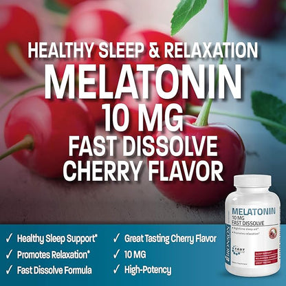 Bronson Melatonin 10mg Fast Dissolve Cherry 360 Count