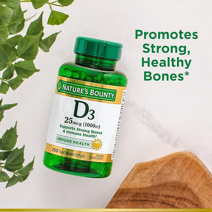Nature's Bounty Vitamin D3 1000 IU, 250 Rapid