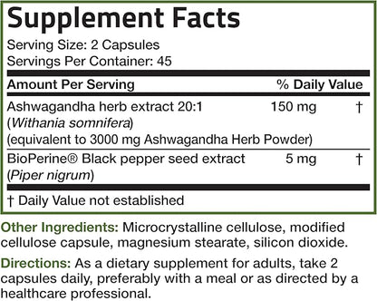 Bronson Ashwagandha Extra Strength Stress & 90 Vegetarian