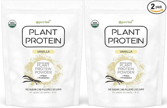 Plant Based Protein Powder with Probiotics 2-Pack
